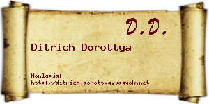 Ditrich Dorottya névjegykártya
